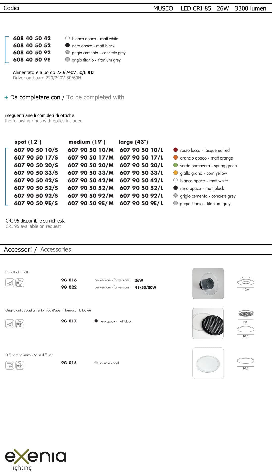Потолочный светильник Exenia MUSEO 608405052 Exenia