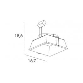 Встраиваемый в потолок светильник Exenia SQUARE MINI 109805442 Exenia