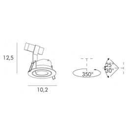 Встраиваемый в потолок светильник Exenia TECNO MINI 107803442 Exenia