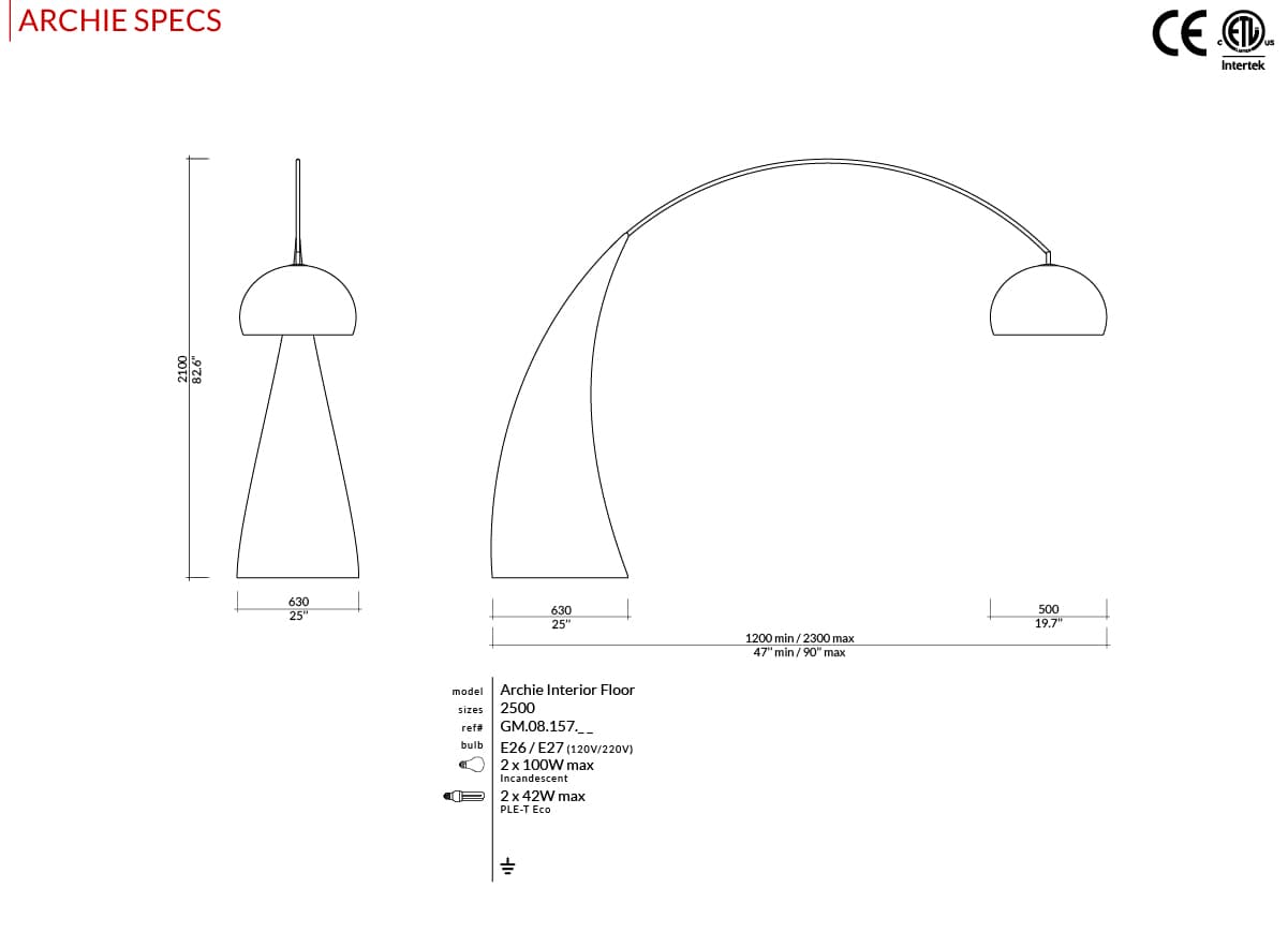 Напольный светильник Viso Archie Viso