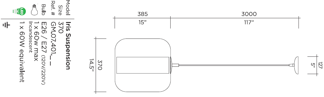 Подвесной светильник Viso IRIS Viso