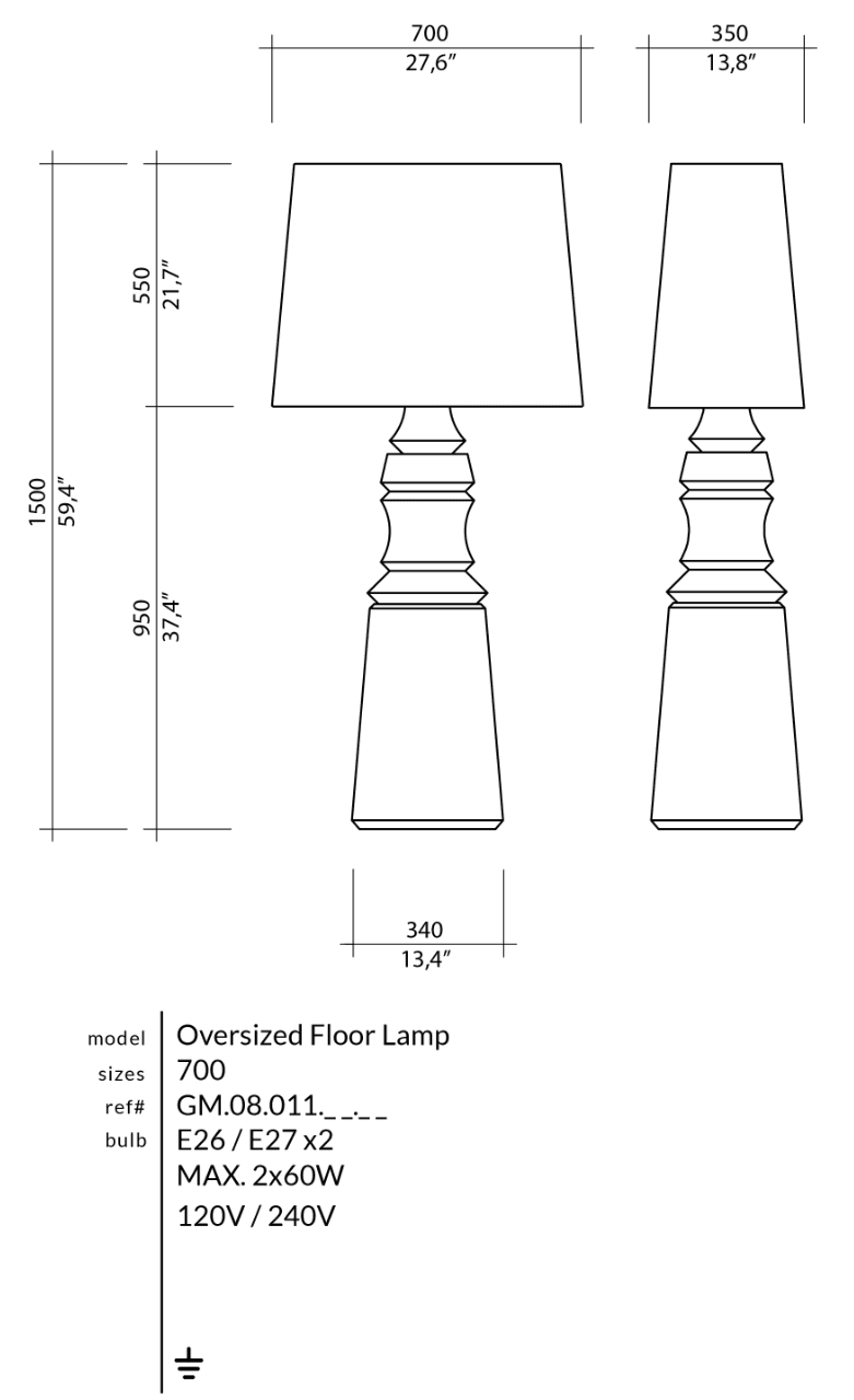 Торшер Viso OVERSIZED FLOOR LAMP Viso