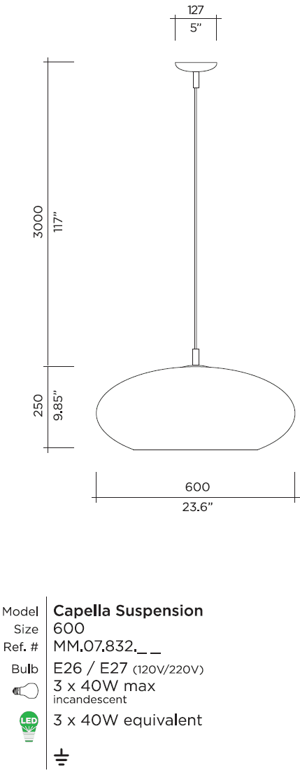 Подвесной светильник Viso Capella Suspension Viso