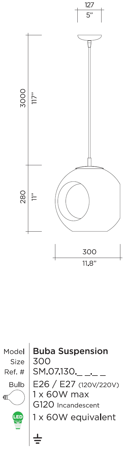 Подвесной светильник Viso Buba Suspension Viso