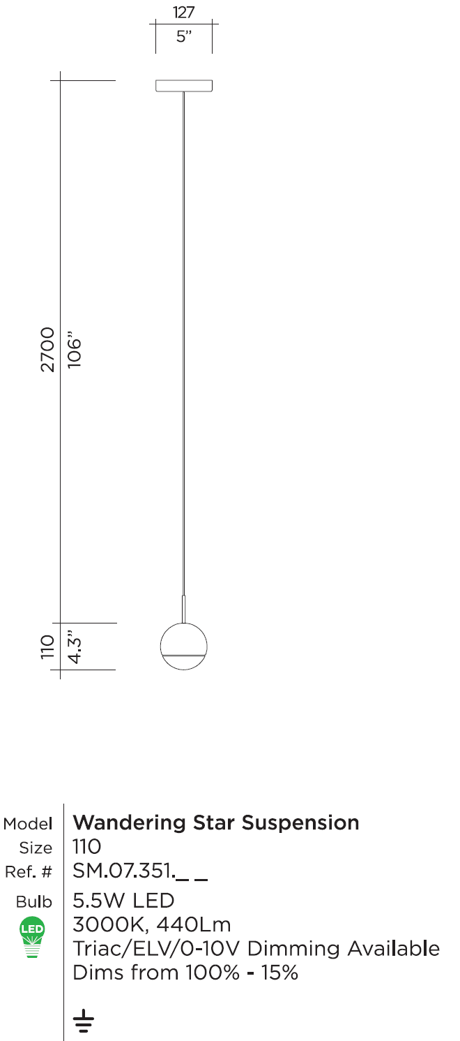 Подвесной светильник Viso Wandering Star Suspension Viso