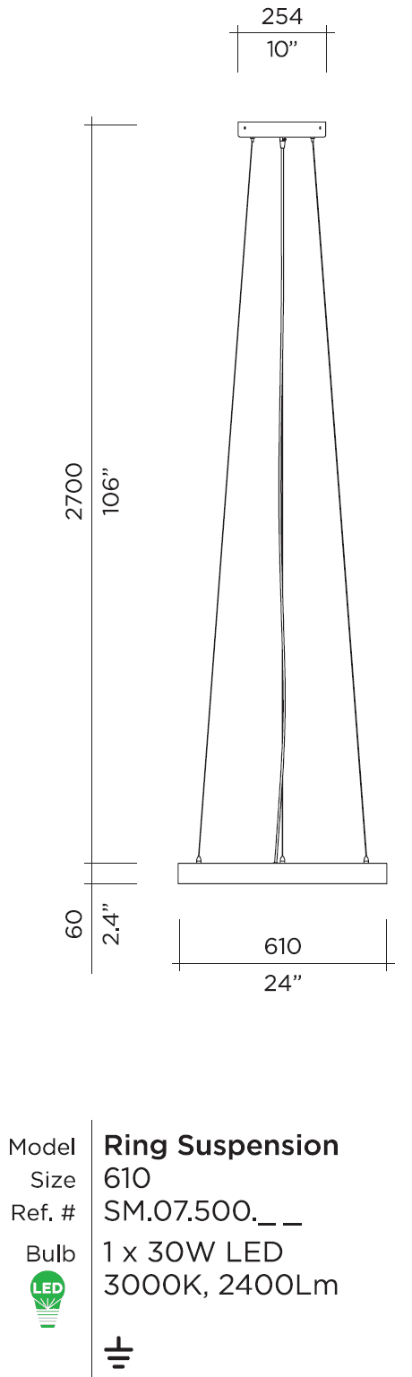 Подвесной светильник Viso Ring Suspension Viso