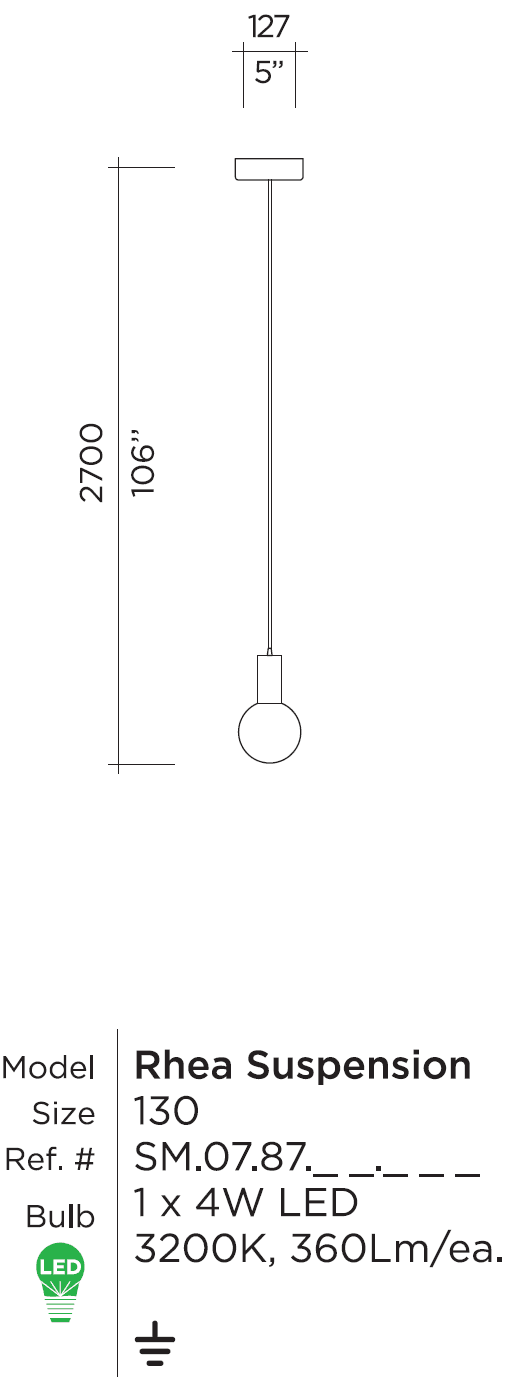 Подвесной светильник Viso Rhea Suspension Viso