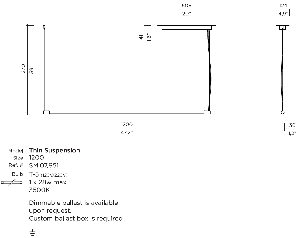 Подвесной светильник Viso Thin Suspension Viso