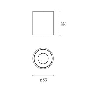 Flos Architectural Kap 80 Surface Round Flos Architectural