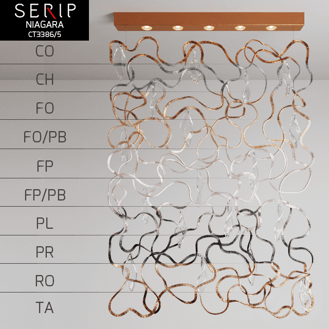 Подвесной светильник Serip Niagara CT3386/5 — фото 2