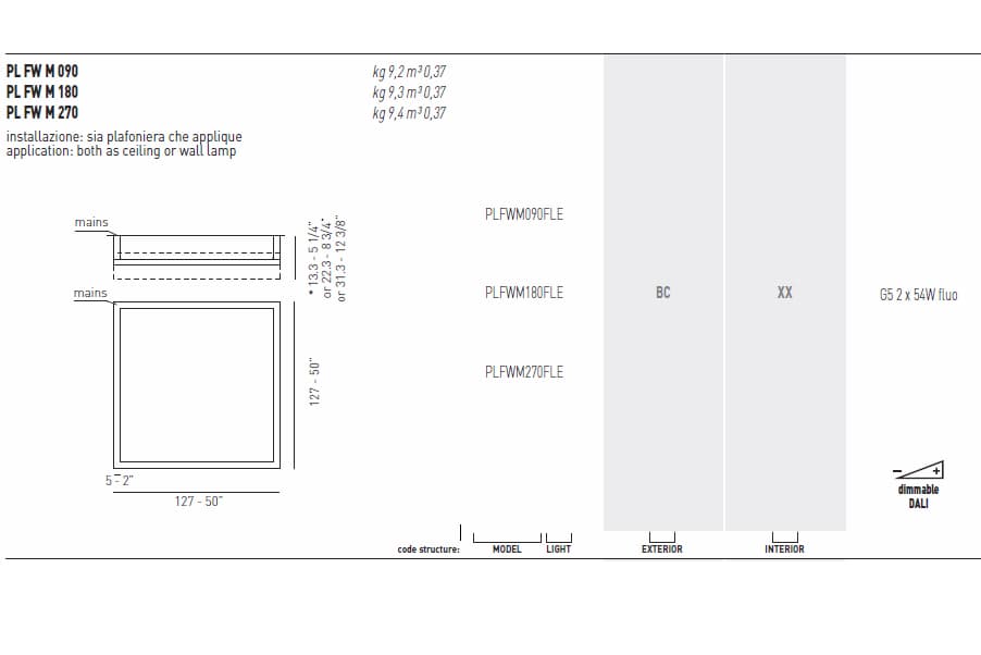 Потолочный светильник Axo Light (Lightecture) Framework PLFWM090FLE Axo Light (Lightecture)