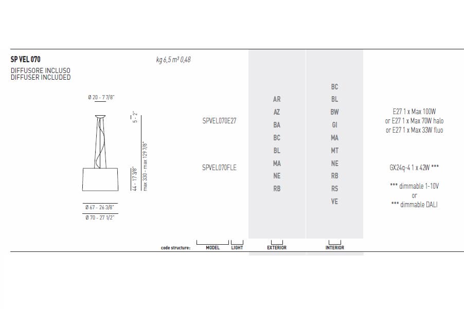 Подвесной светильник Axo Light (Lightecture) Velvet SPVEL070 Axo Light (Lightecture)