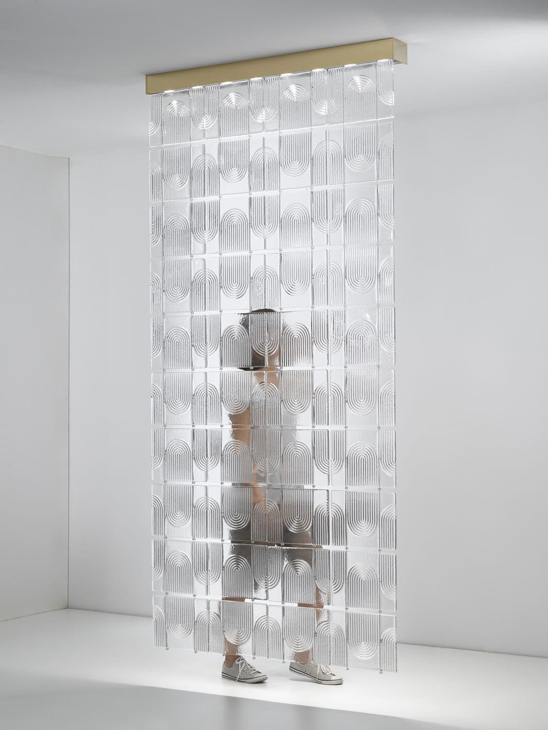 Подвесной светильник Fabbian Laminis LED STRIP - 1 GLASS WALL Fabbian