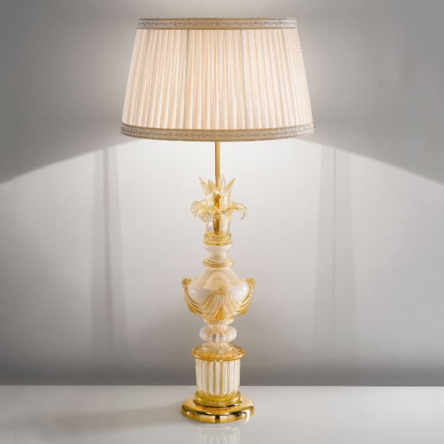 Настольная лампа OR ILLUMINAZIONE 1025/LT BIANCO-ORO OR ILLUMINAZIONE