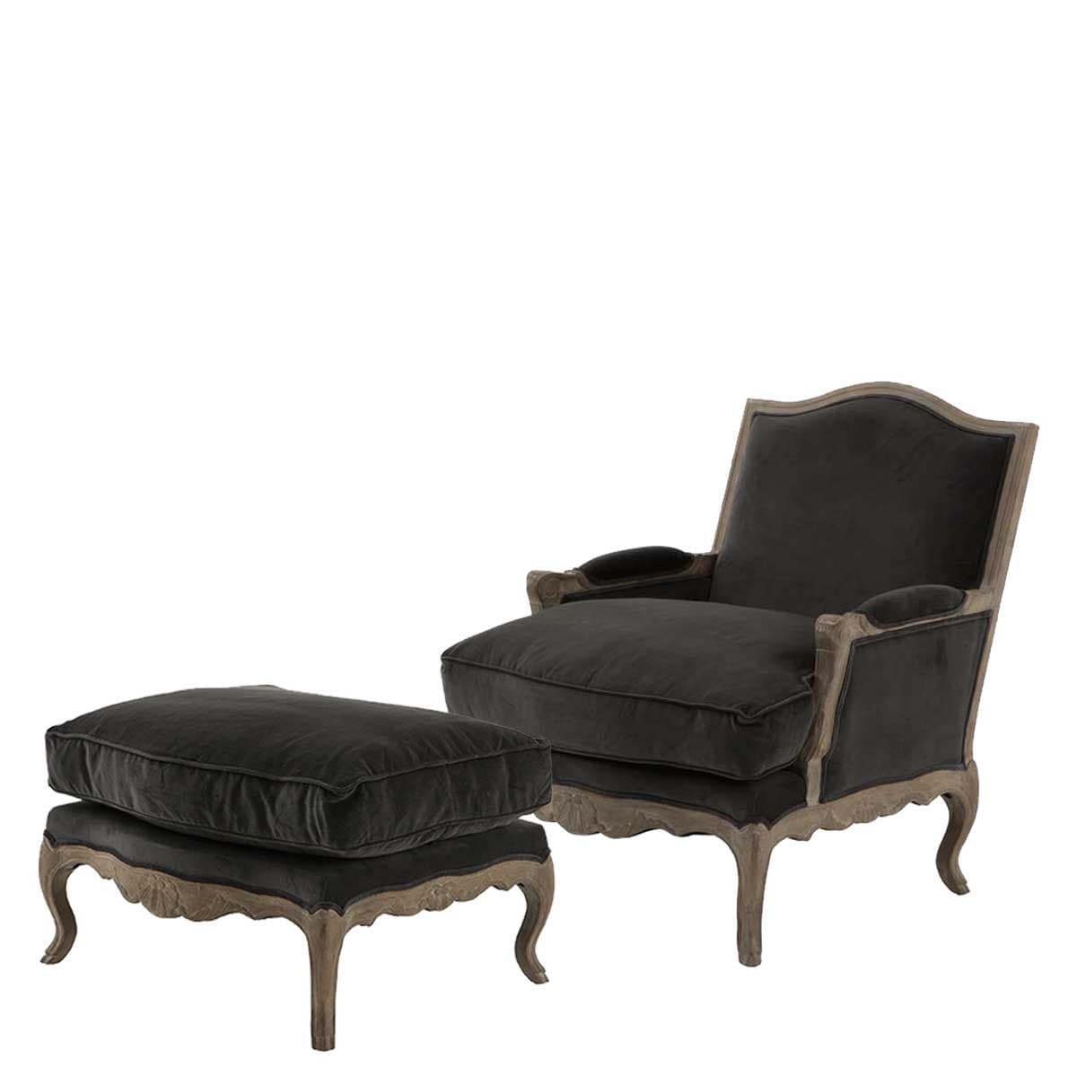 Кресло Eichholtz Chair + Footstool Winston