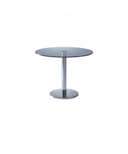 Ligne Roset BOBINE Height-adjustable table, clear glass