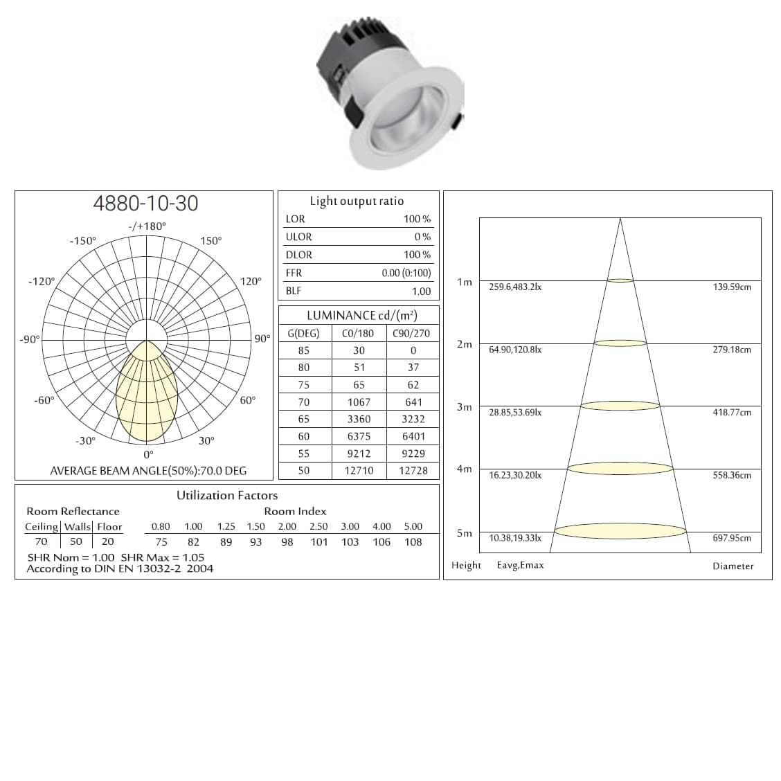 Встраиваемый светильник Augenti 4880 Augenti