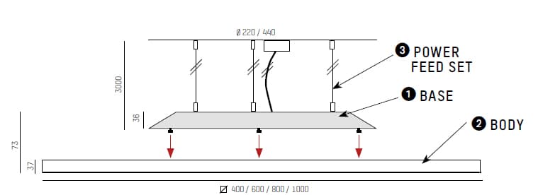 Подвесной светильник Molto Luce BINA SQUARE 400 Molto Luce