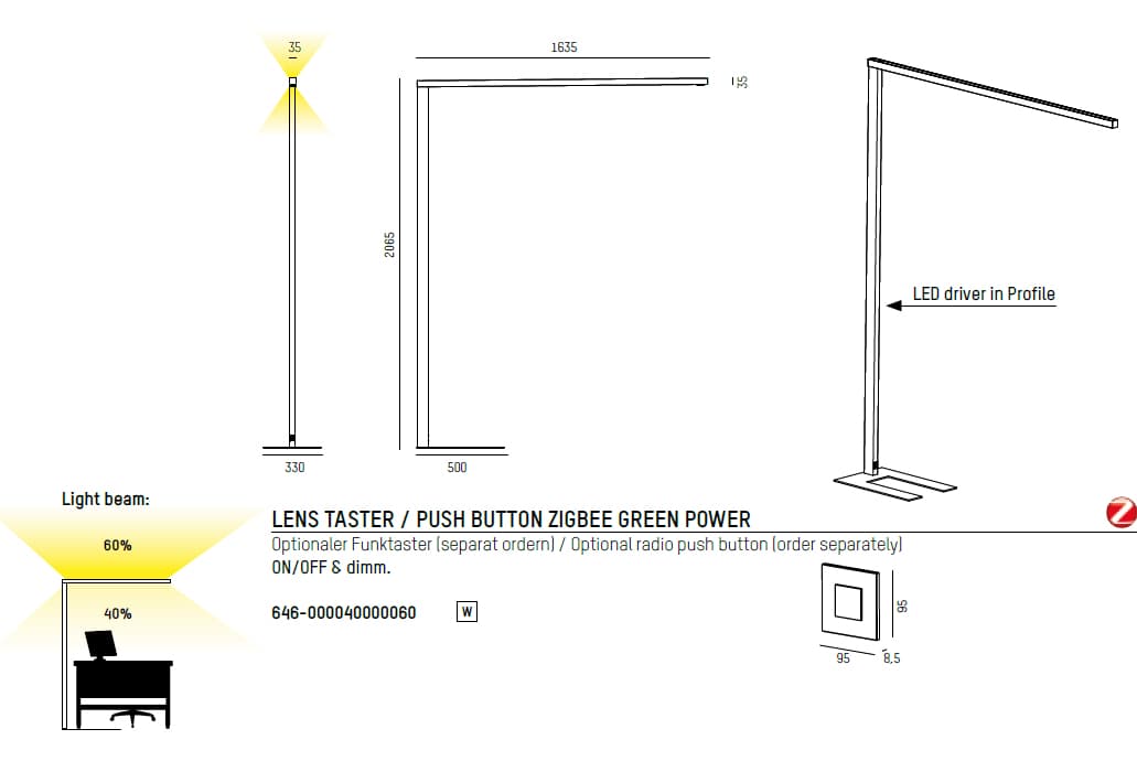 Напольный светильник Molto Luce LENS SINGLE 53W Molto Luce