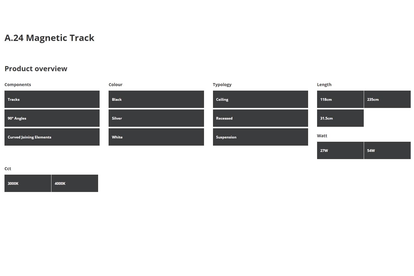 Шинопровод Artemide A.24 Magnetic Track Artemide
