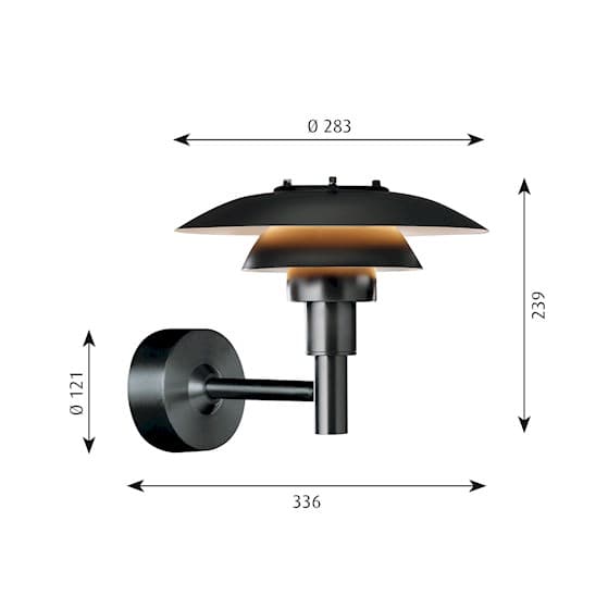 Уличный настенный светильник Louis Poulsen PH 3-2½ Wall Louis Poulsen