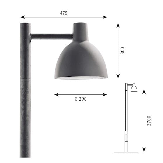 Уличный фонарь Louis Poulsen Toldbod 290 Post Louis Poulsen