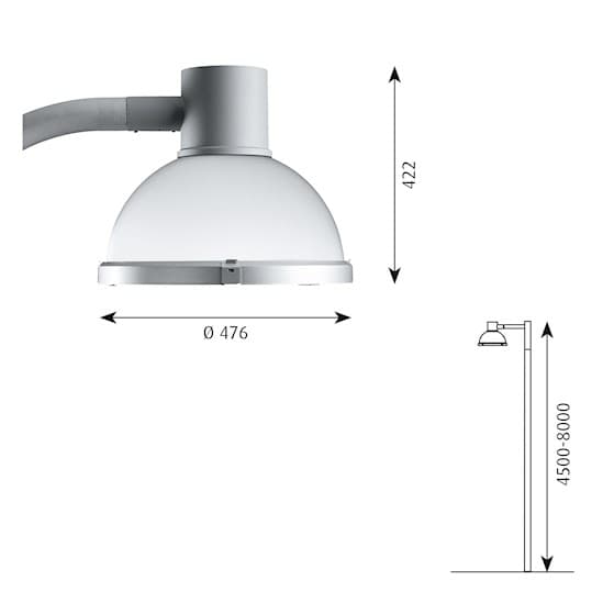 Уличный фонарь Louis Poulsen LP Icon Mini Opal Post Louis Poulsen