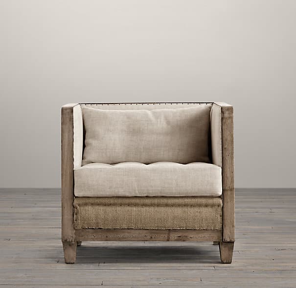Restoration Hardware Deconstructed Shelter Arm Chair