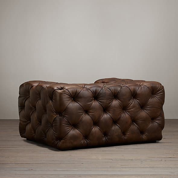 Restoration Hardware Soho Tufted Leather Chair