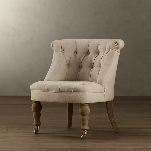 Restoration Hardware Sophie Tufted Slipper Chair