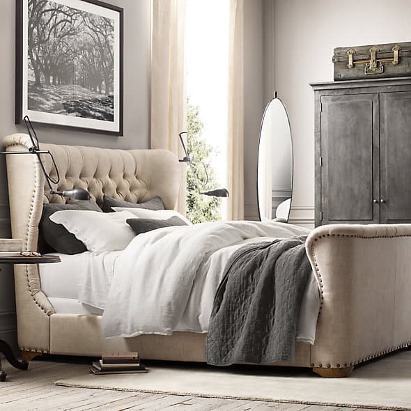 Restoration Hardware Churchill Upholstered Framed Bed