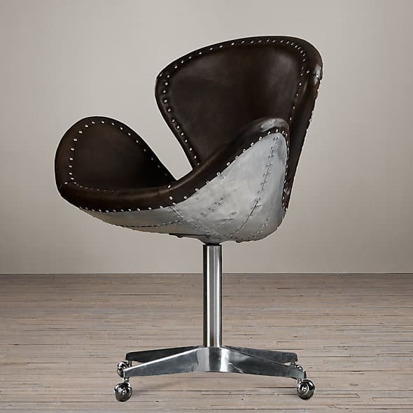 Restoration Hardware Devon Spitfire Leather Chair