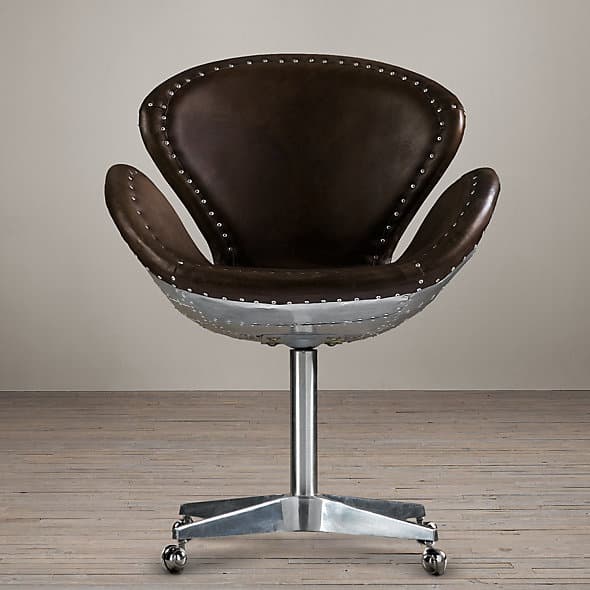Restoration Hardware Devon Spitfire Leather Chair
