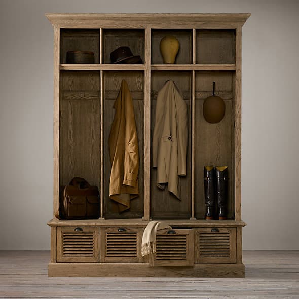 Restoration Hardware Shutter 4-Bin Entry Locker