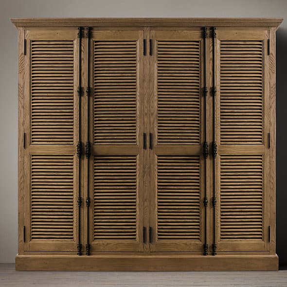Restoration Hardware Shutter Wide Cabinets