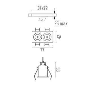 Встраиваемый светильник Flos Light Shadow Spots Flos Architectural