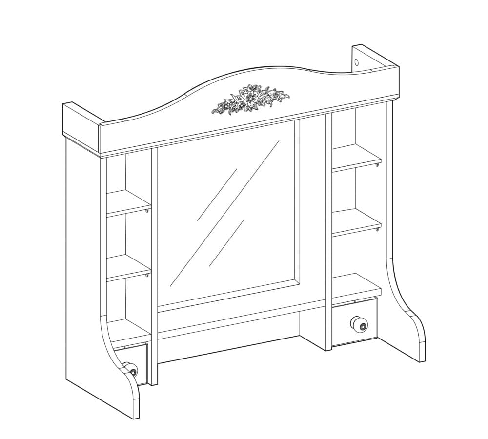 Зеркало с полками CILEK Flora 20.01.1202.00