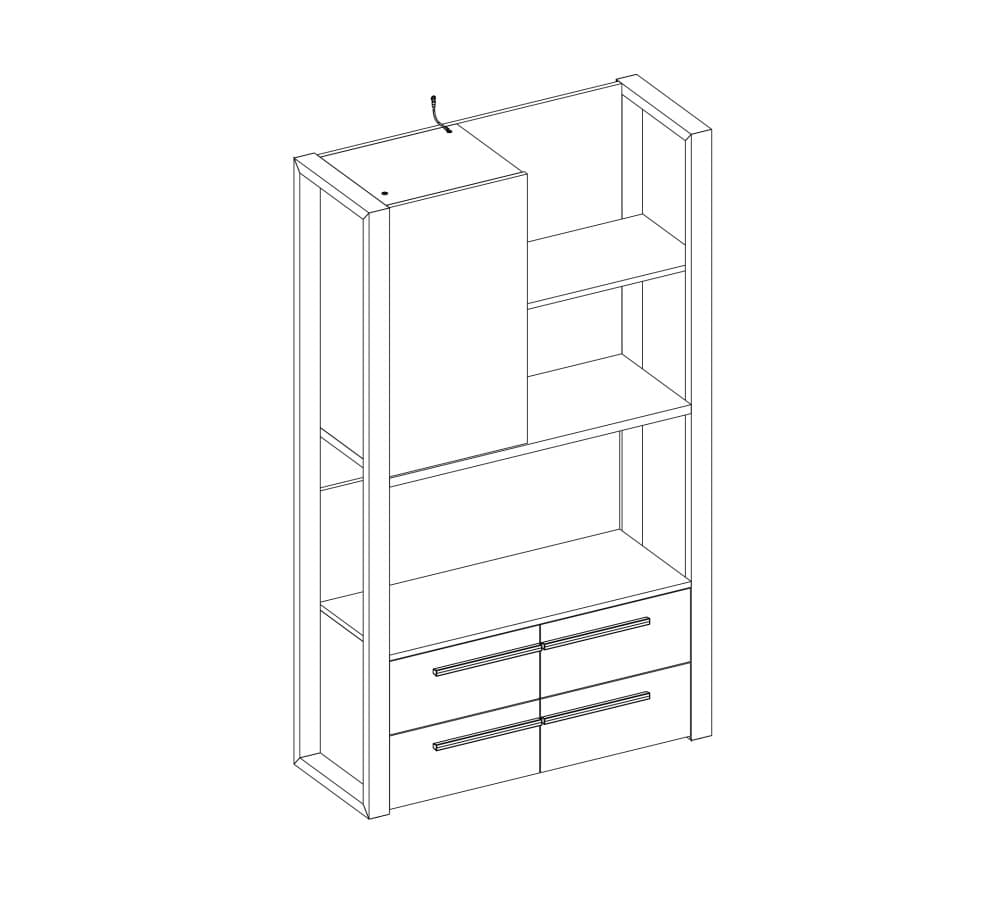 Шкаф CILEK Lofter Bookcase
