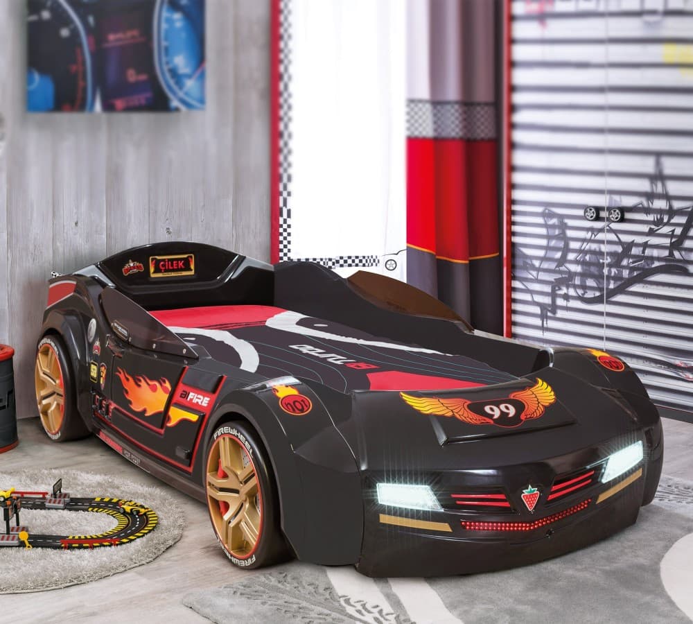 Детская кровать в виде машины CILEK Champion Racer Biturbo Carbed