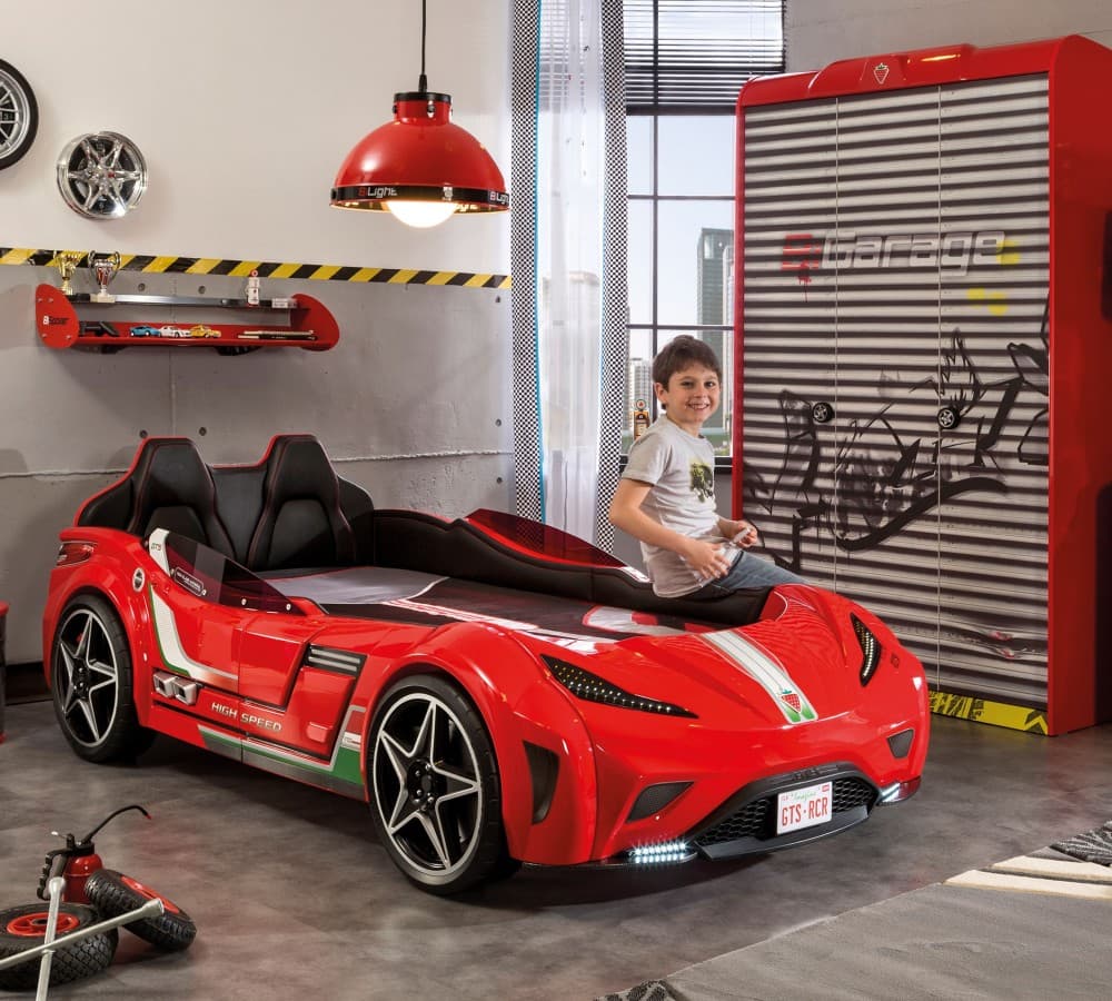 Детская кровать в виде машины CILEK Champion Racer Gts Carbed