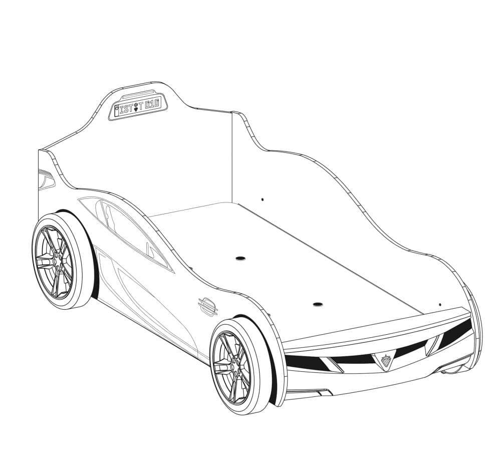 Детская кровать в виде машины CILEK Champion Racer Coupe