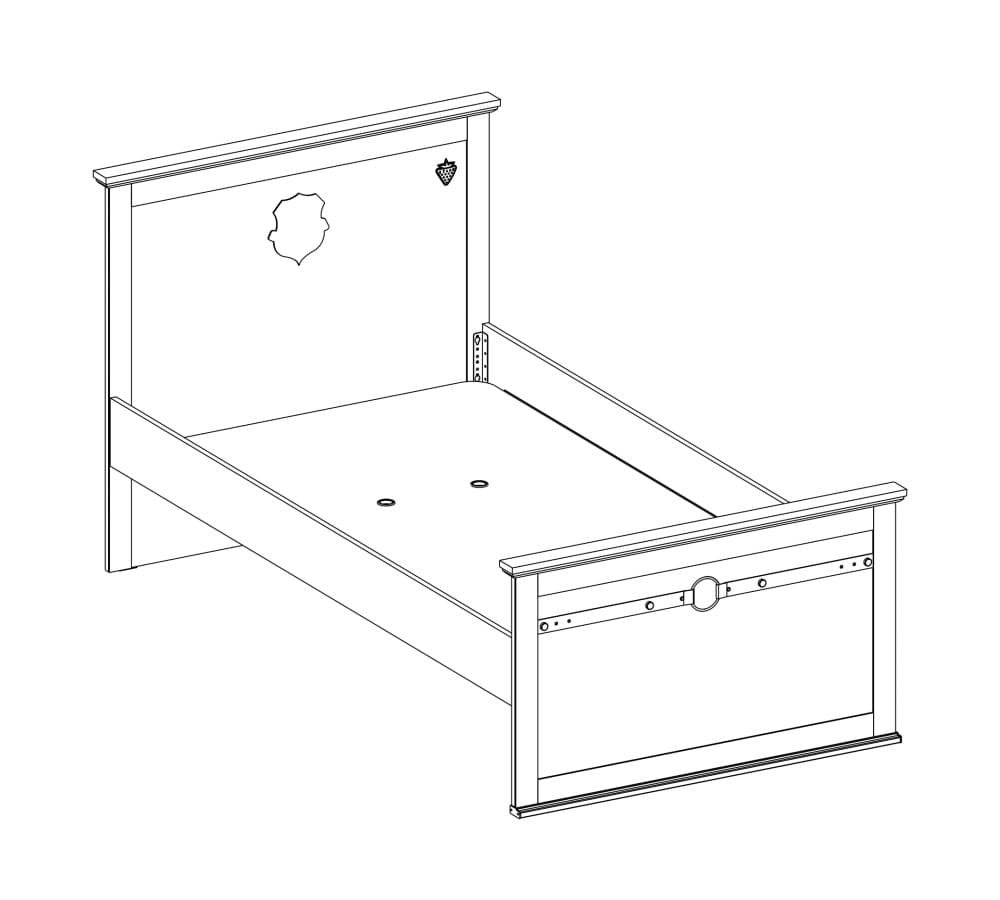 Кровать односпальная CILEK Royal (L-100x200 Cm)