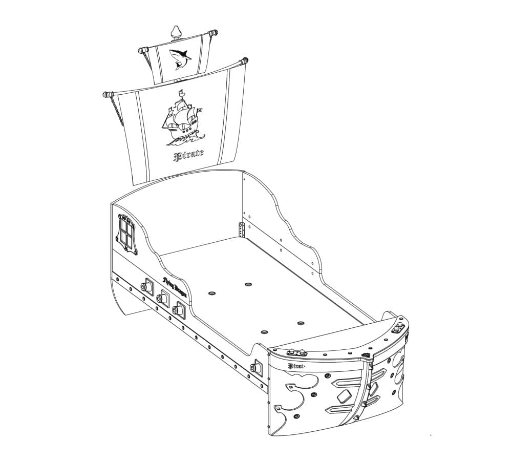 Кровать детская CILEK Pirate в виде корабля