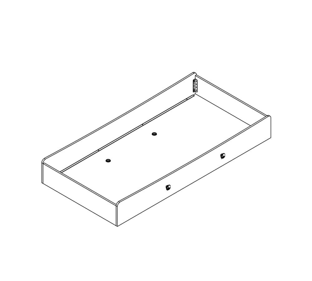 Кровать односпальная CILEK Yakut с выдвигающейся нижней частью