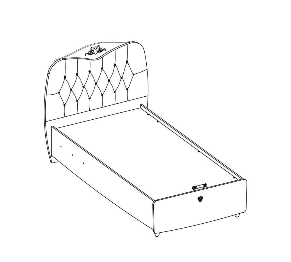Кровать односпальная CILEK Yakut с базой