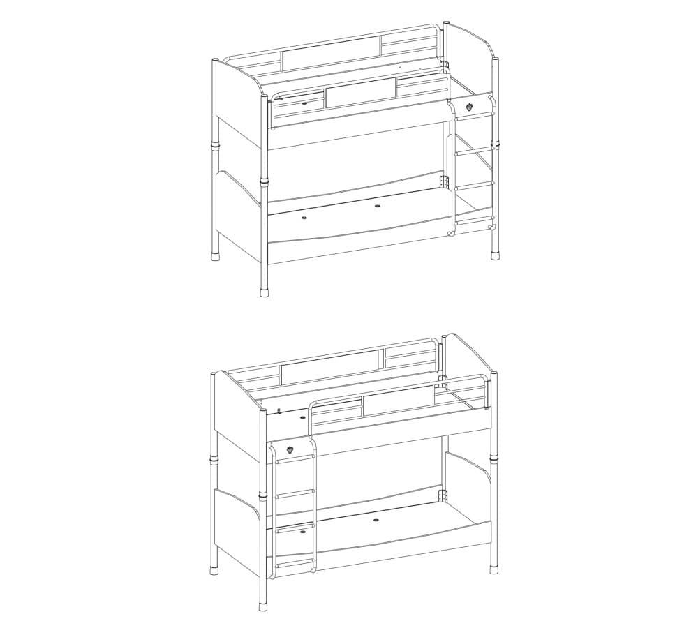 Кровать детская CILEK Champion Racer двухъярусная