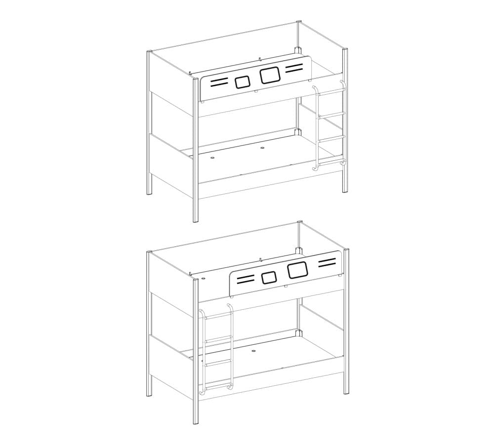 Детская кровать CILEK Dynamic двухъярусная