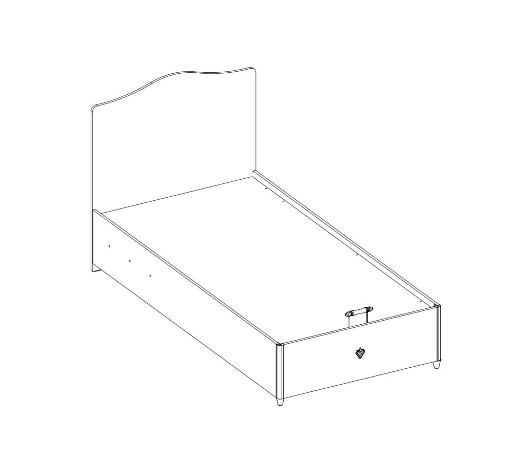 Кровать односпальная CILEK Selena Bedbase (100x200 Cm)