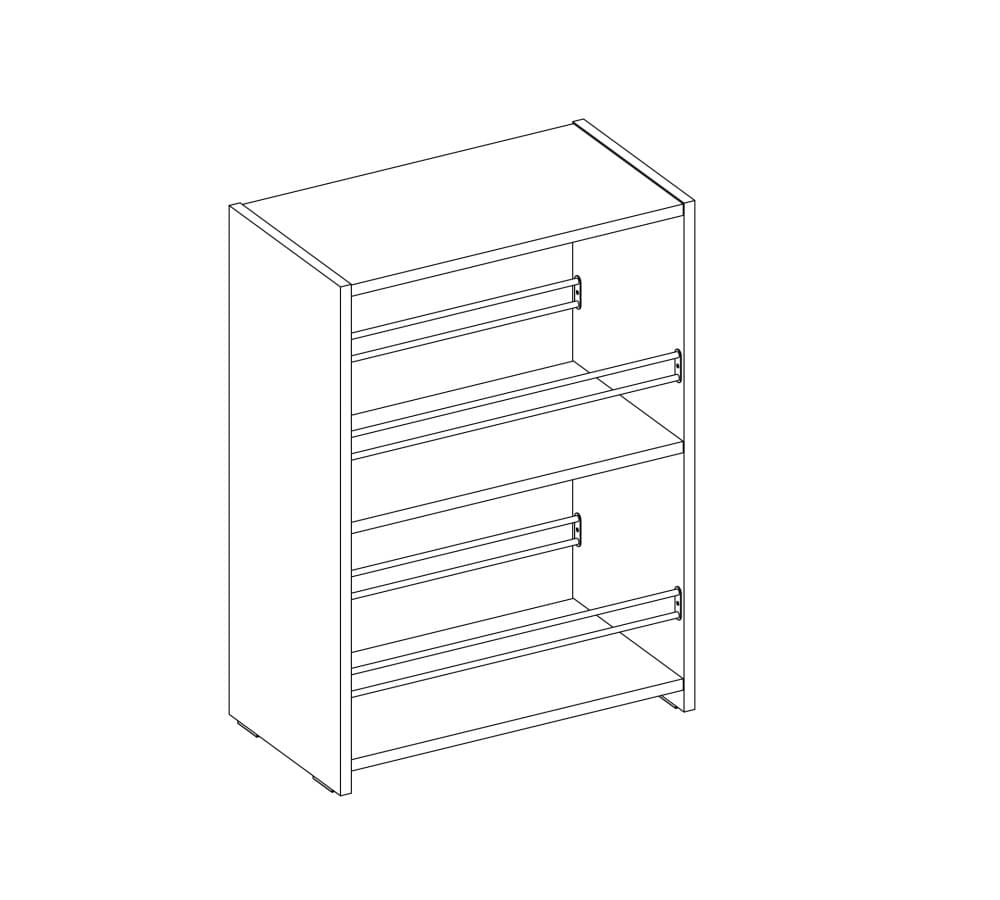 Шкаф CILEK Black Bookcase 20.58.1502.00
