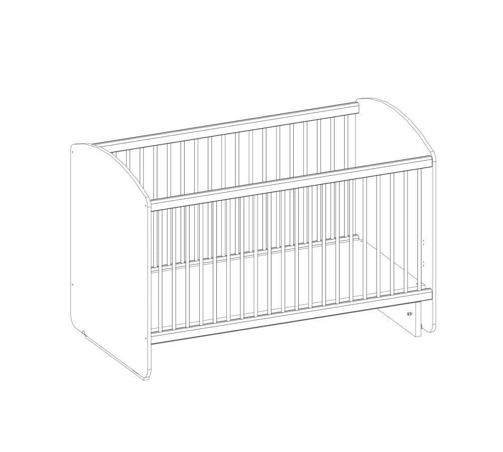 Детская кроватка CILEK Romantic Baby White Swinging Baby Bed
